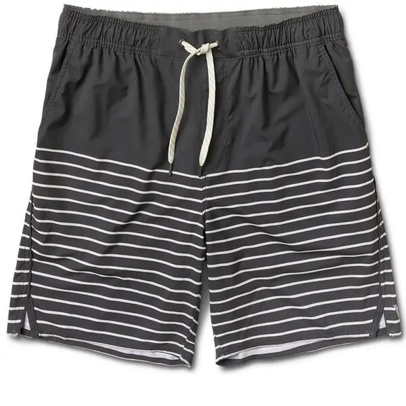 Vuori Trail Shorts men’s size medium gray stripes lined - Picture 1 of 5